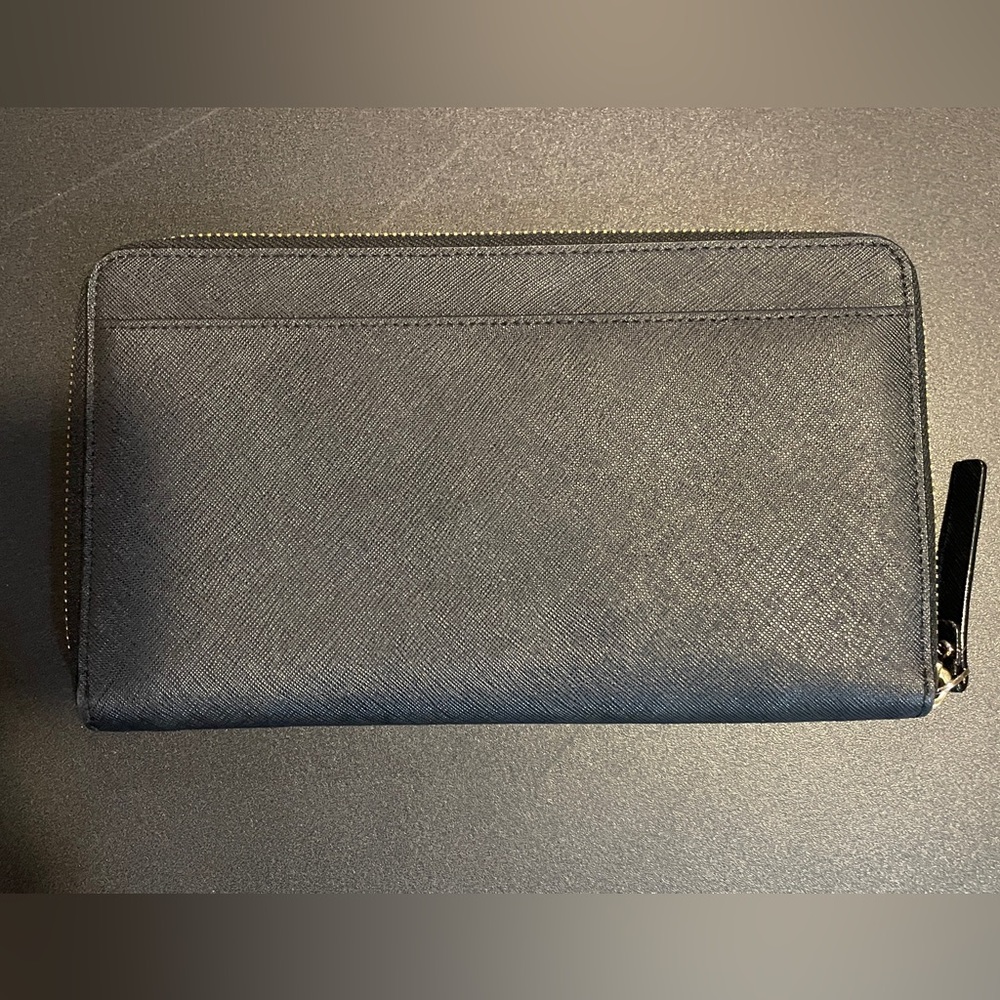 kate spade Black Zip Around Wallet with Gold Hardware - Picture 3 of 6